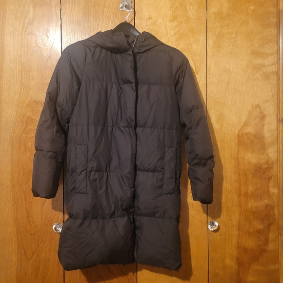 J. Crew Long Puffer Dark Brown Womens size Small  MISSING BELT - Picture 3 of 12